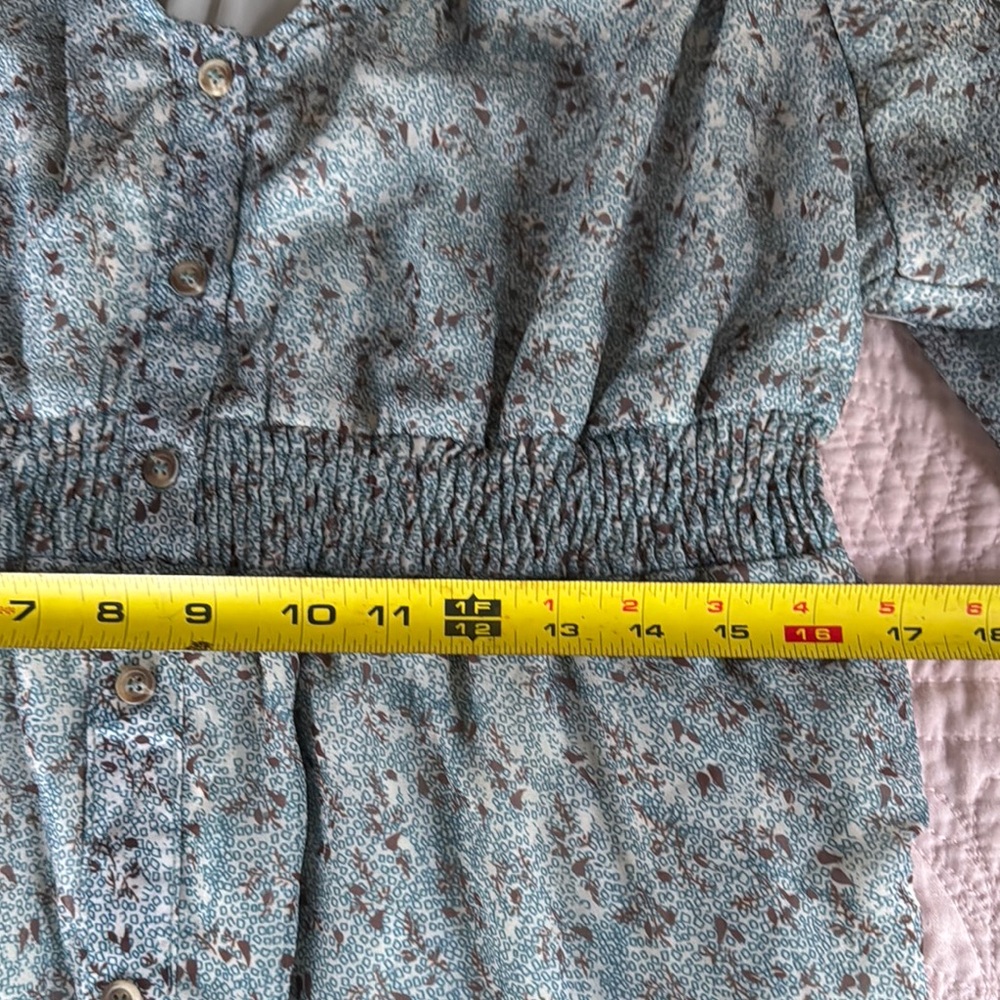 Bohme Floral Maxi Dress in Light Blue/Green With Lining - Picture 8 of 13